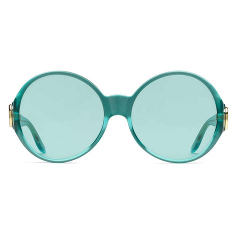 gucci oval sunglasses blue|Gucci 54mm round sunglasses.